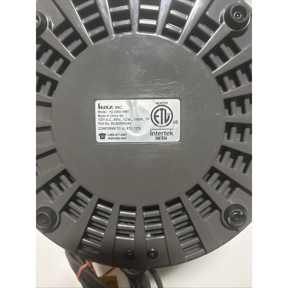 Honeywell HZ-0360-WMT Surround Heat 1500W Ceramic Portable Space Heater Gray EUC